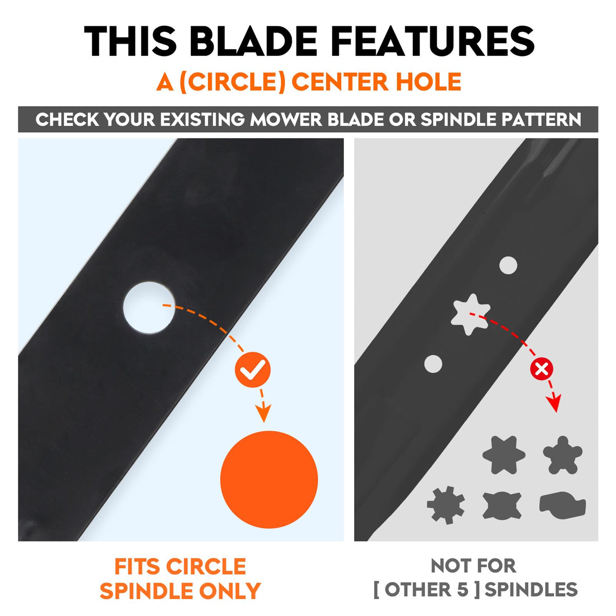 Ilonpa GY20569 compatible Sabre 54 deck blades ensure smooth compatibility and fit.