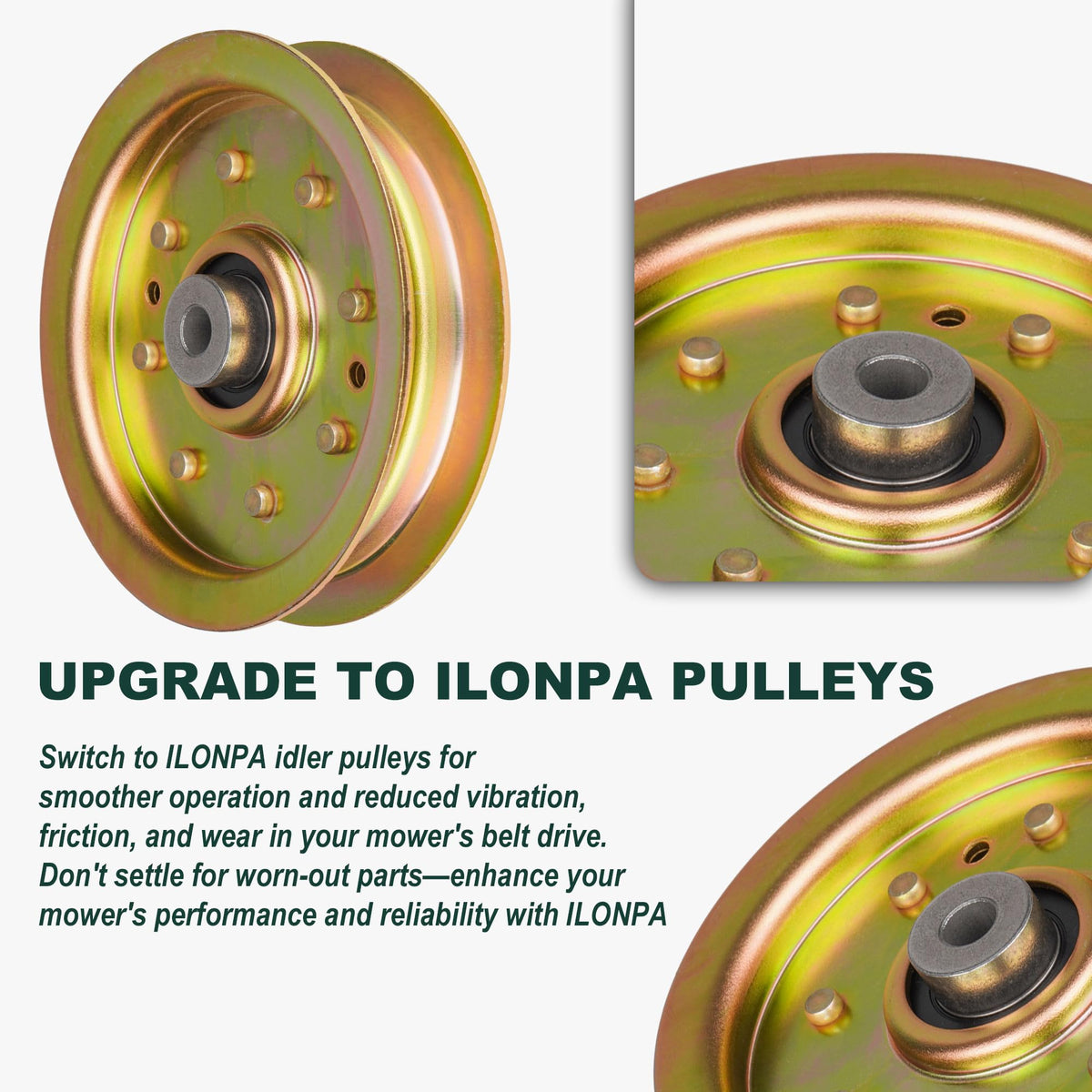 ILONPA idler pulley height detail aids correct alignment and blade efficiency.