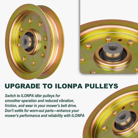 ILONPA idler pulley height detail aids correct alignment and blade efficiency.