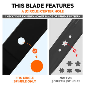 ILONPA Ikon-X 42 blade uses upward airflow for improved mulching and lawn health.