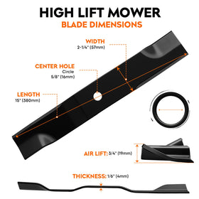 ILONPA Ikon-XL 42 blade enhances bagging performance and a neater, healthier lawn.