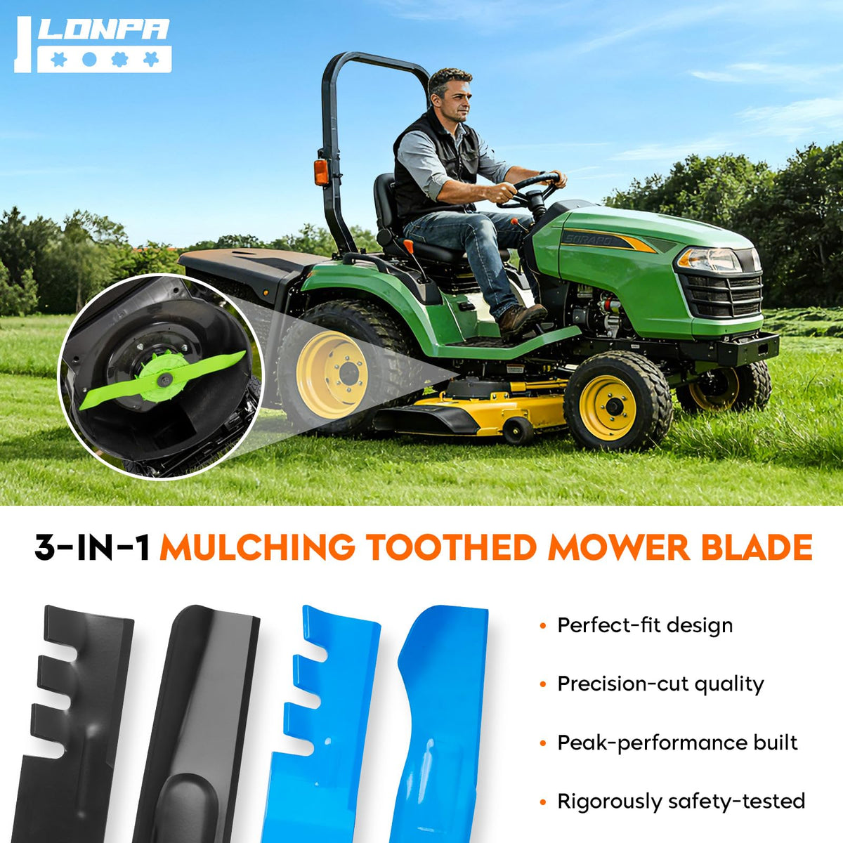 ILONPA packaging and durability emphasis for 42-inch blades