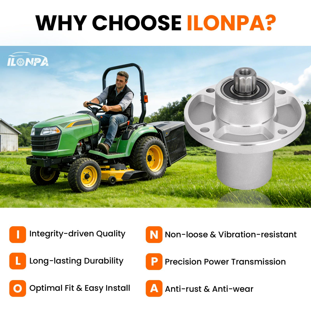 ILONPA packaged spindle set ready for replacement projects