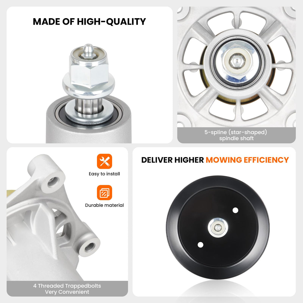 ILONPA spindle-assembly fits Craftsman YT4000 and YS4500 models for reliable replacement.