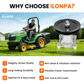 ILONPA spindle-assembly and pulley kit for 2042LS and YTH-series equipment.