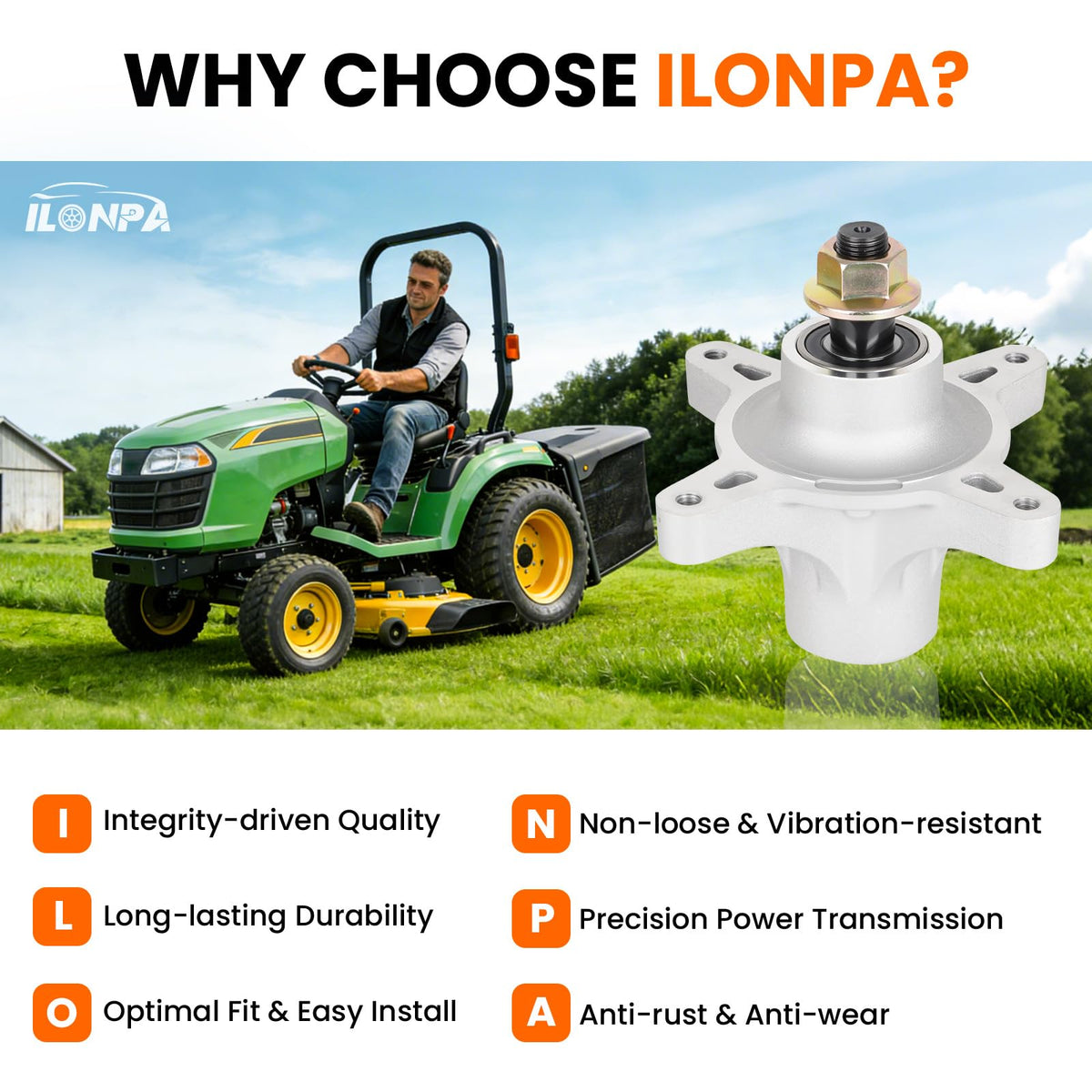 ILONPA installation guide for spindle assembly