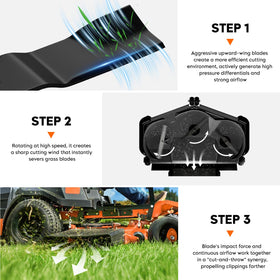 ILONPA XD 42 blade delivers reliable cutting for 42-inch mower decks.