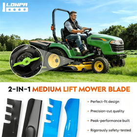 ILONPA 54-inch blades for ZTRAK deck support easy installation.