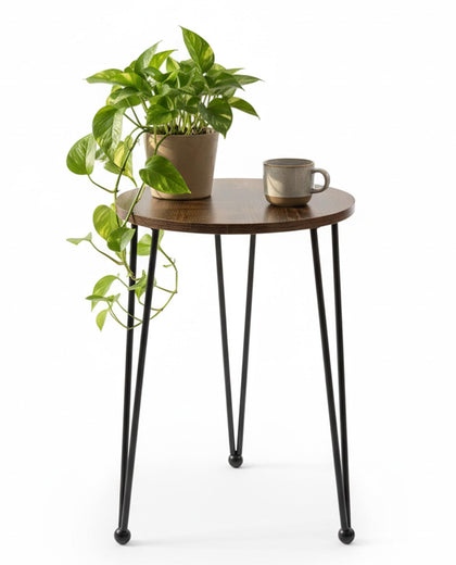 iLTreFlo 17 inch tall metal plant stand with round top for indoor pots