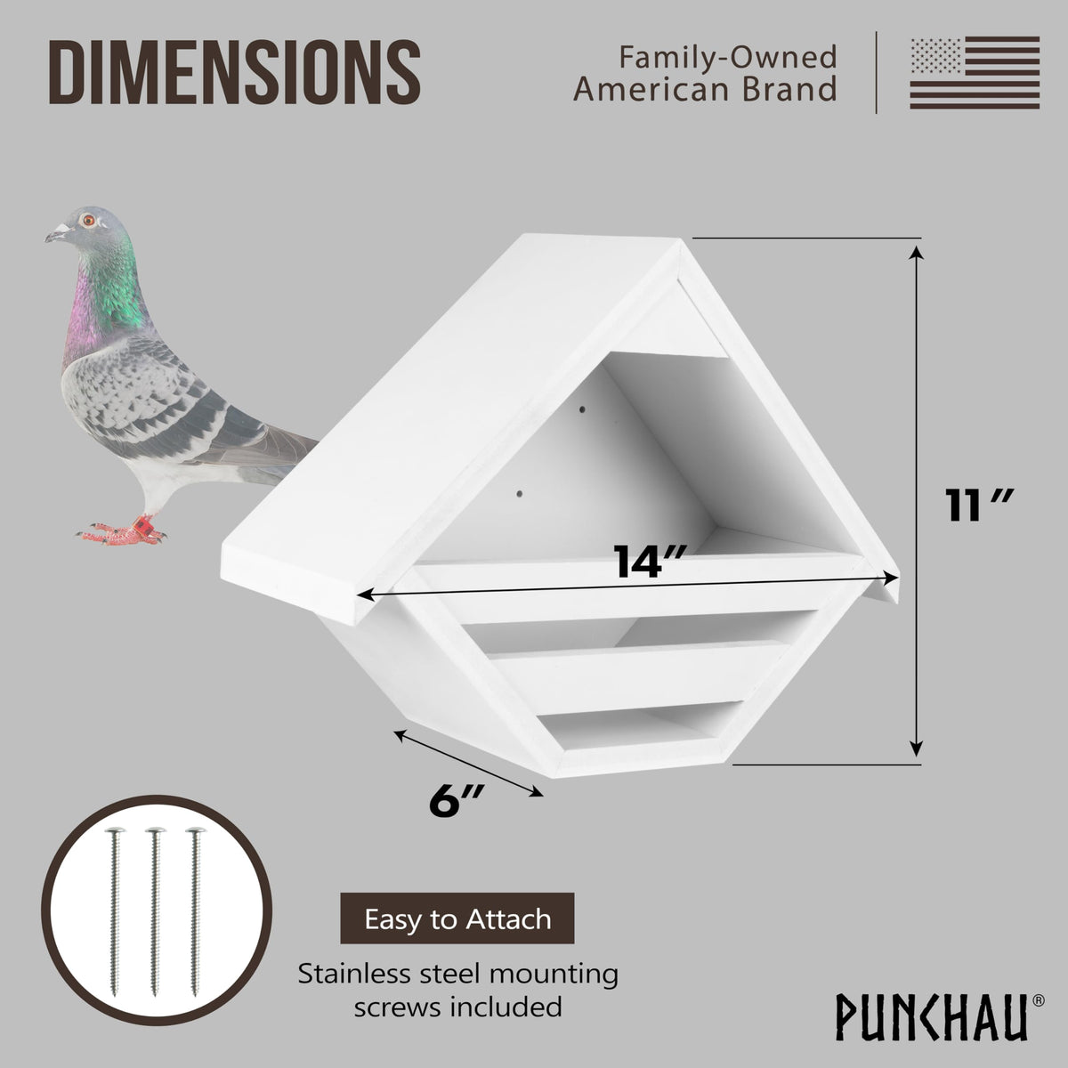 Ilyapa Punchau weatherproof nesting box closeup hardware shows rust-proof screws