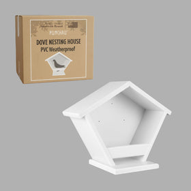 Ilyapa Punchau weatherproof PVC nesting box outdoors mounted in yard.