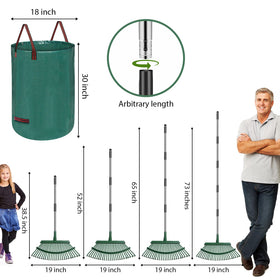 ILYZTL telescoping handle extends from 38 to 73 inches for comfort