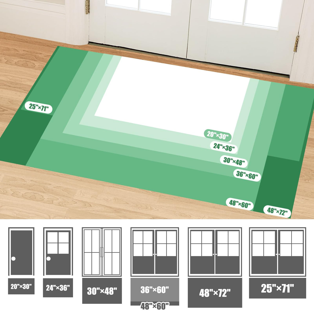 IM HOME Chenille absorbent outdoor doormat machine-washable for quick deep cleans