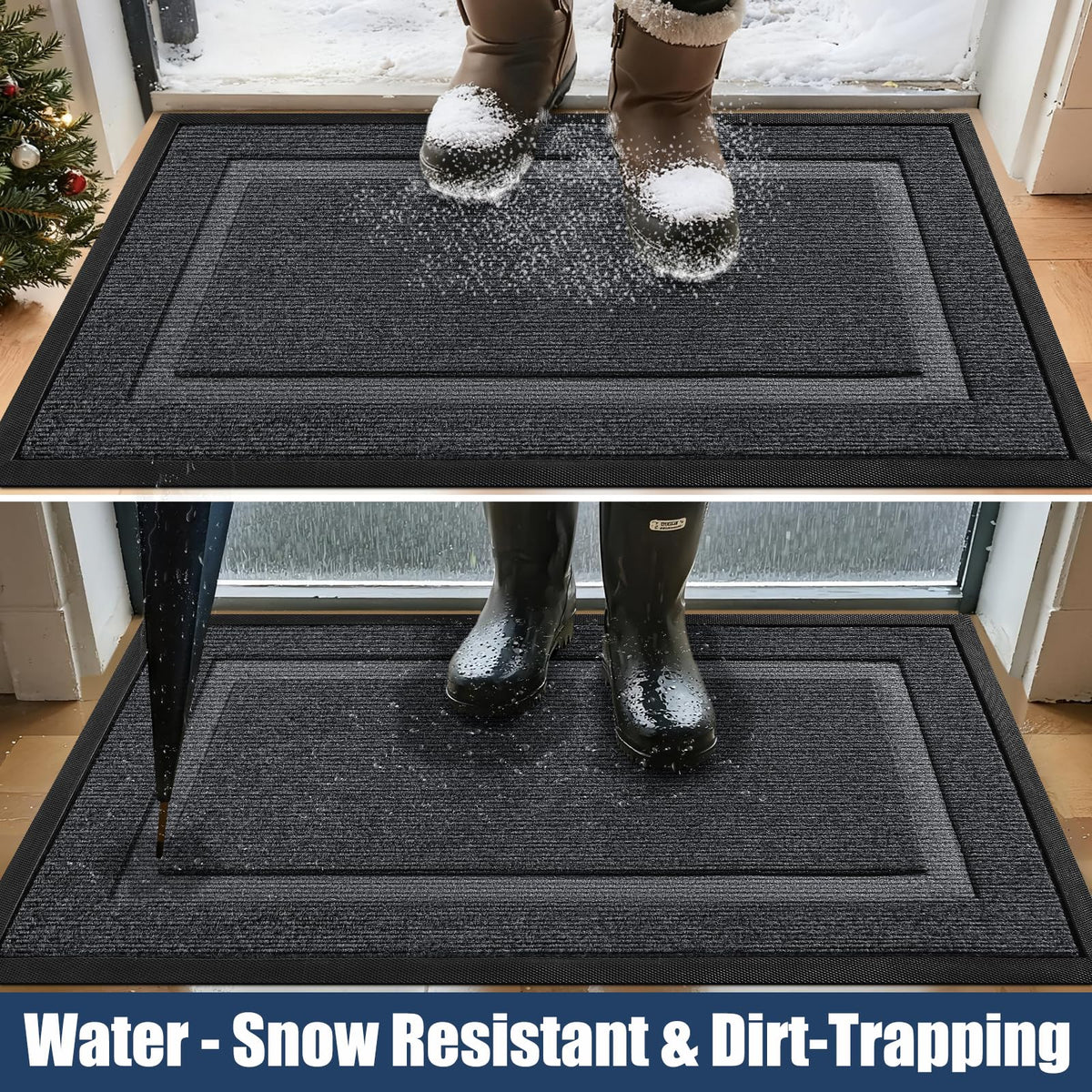 IM HOME natural rubber backing provides non-slip safety on wet floors