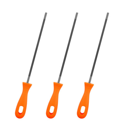 OXDFK Chainsaw Chain Sharpening File Set – 5/32, 7/32 & 3/16 in | Ergonomic Plastic Handles