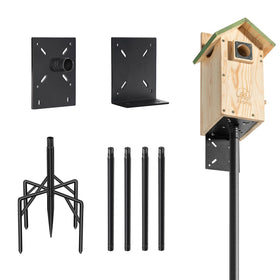 ReTang 77-Inch Heavy Duty Bird Feeder Pole with 5-Prong Base — Rust-Proof, Adjustable & Multi-Function