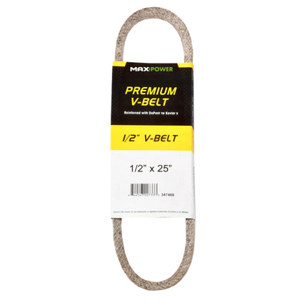 MaxPower 347468 Kevlar cords belt close-up showing reinforced strength for heavy-duty use.