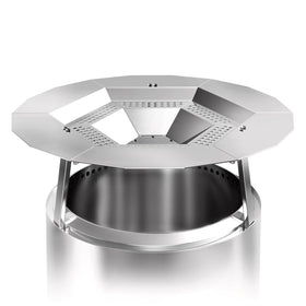 Uniflasy Heat Deflector for Solo Stove Bonfire 19.5-Inch | 304 Stainless Steel, Portable Diffuser with Handle