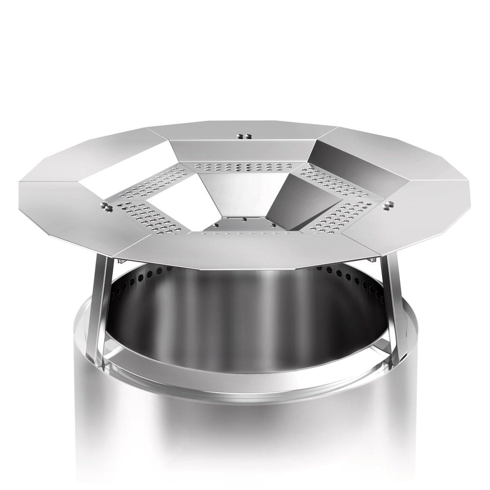 Uniflasy Heat Deflector for Solo Stove Bonfire 19.5-Inch | 304 Stainless Steel, Portable Diffuser with Handle