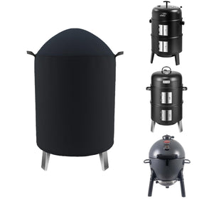 Cover Geny Outdoor Round Vertical Smoker Cover — Fits 19x28, 22x30 and 25x35 Round Smokers (Big Horn Outdoors 16 in, Outvita 17-18.5 in, VIVOHOME, AKORN Jr)