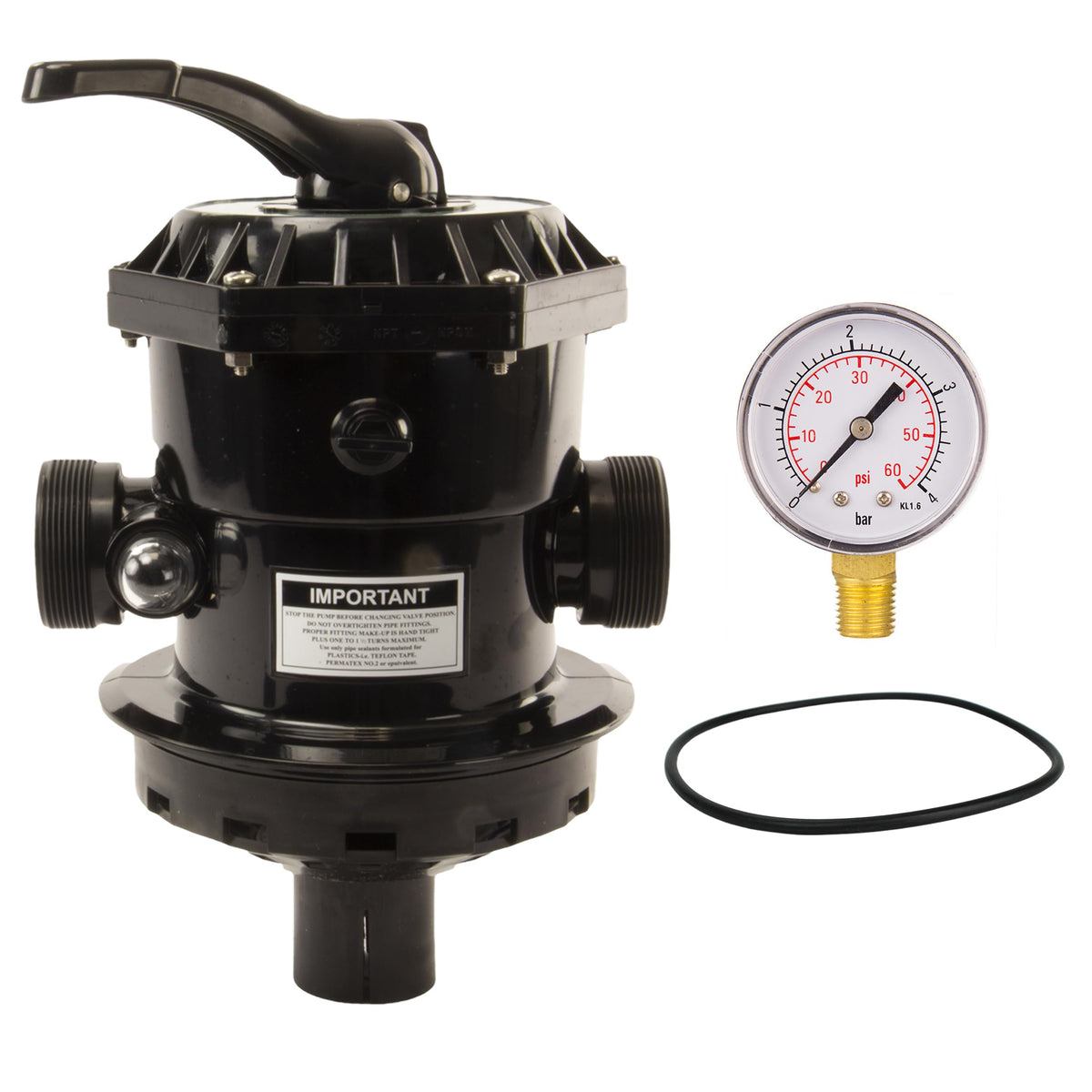 Rx Clear SP0714T VariFlo Top Mount 6-Way Valve – Compatible with Hayward Pro & VL Filters