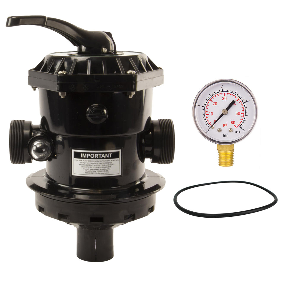 Rx Clear SP0714T VariFlo Top Mount 6-Way Valve – Compatible with Hayward Pro & VL Filters