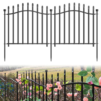 Bilibompa 10-Panel No-Dig Garden Fence | 24 in H x 27 in W, 22.5 ft Long