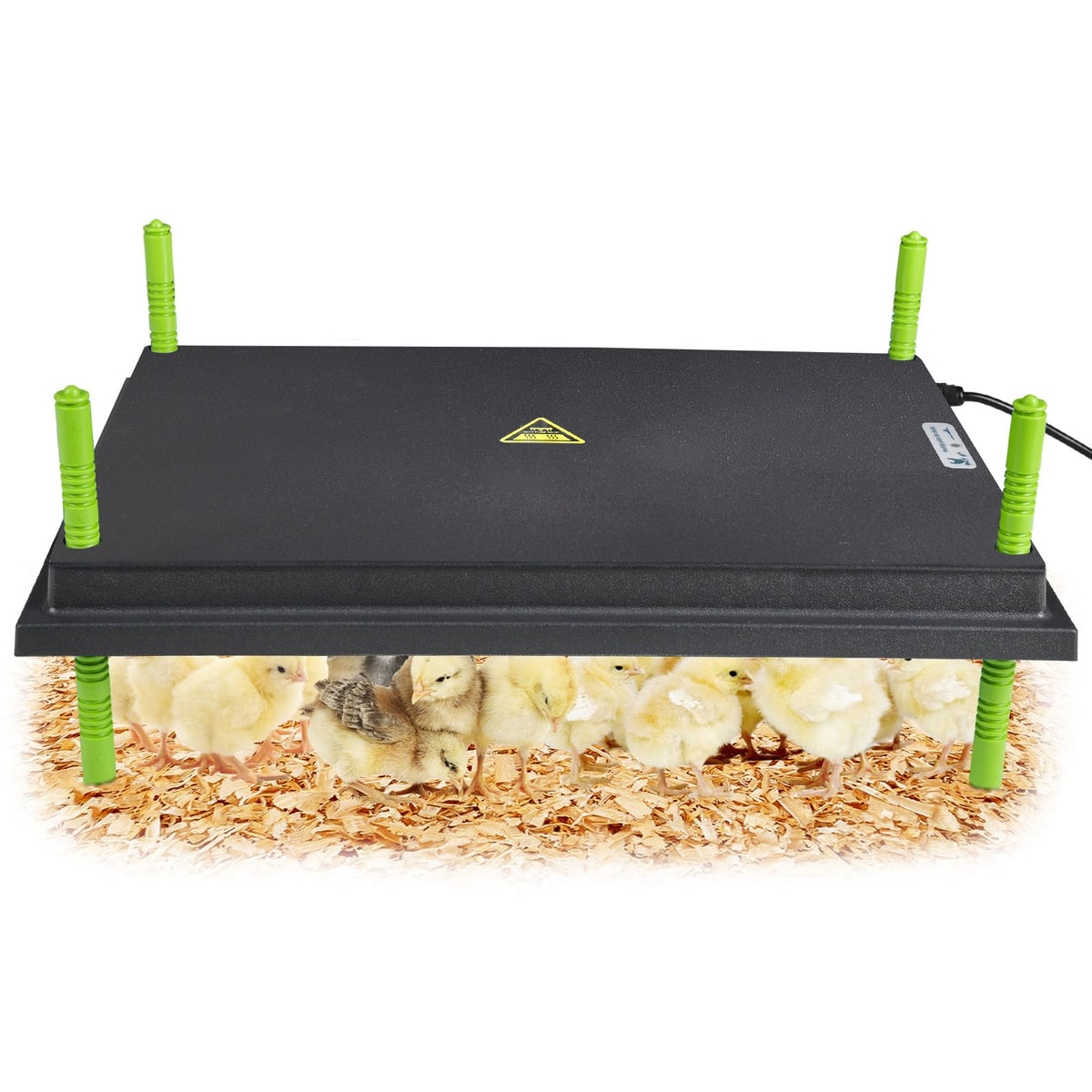Tetuga Chick Brooder Heating Plate -16 x 22 Inch Chicken Brooder Heater Plate for Chicks with Adjustable Height & Angle - 50W Safer Than Brooder Lamp Warms Up to 50 Chicks