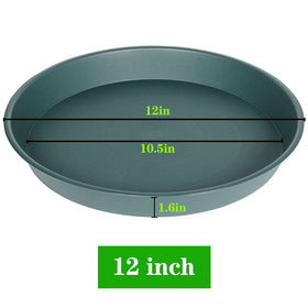 Bleuhome heavy-duty 12-inch plant saucer, durable plastic for long-lasting use