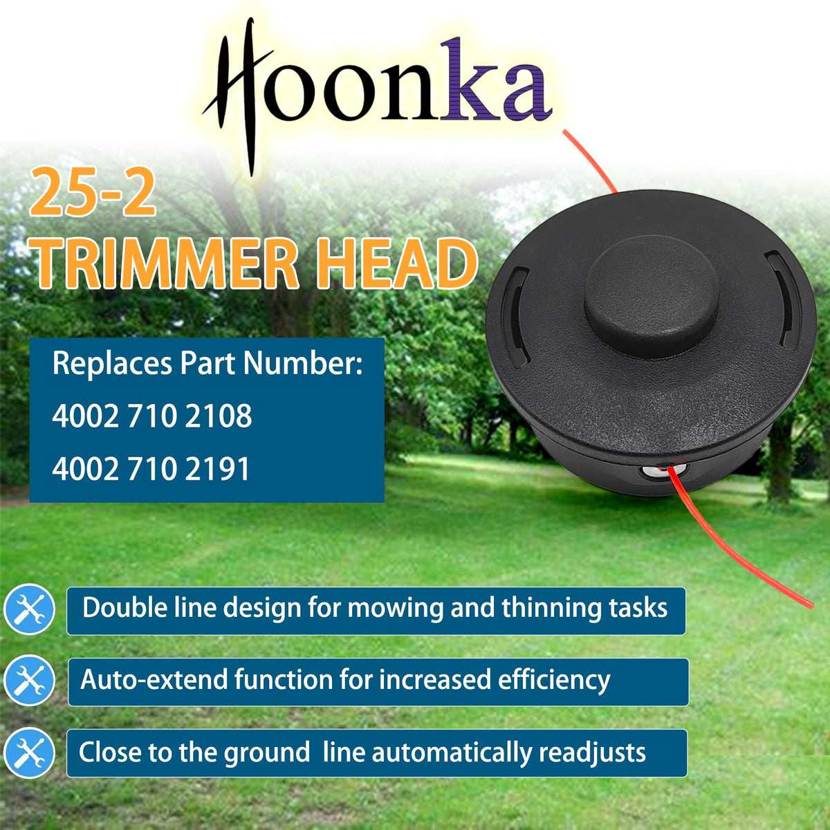 Funhoon pre-loaded line head enabling immediate use.