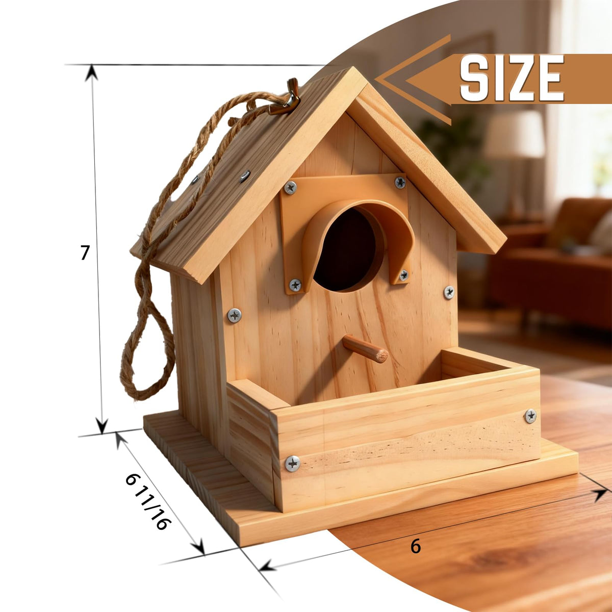 Paiaojia Cedar Bluebird Houses with Pole – 2-Pack Outdoor DIY Birdhouses
