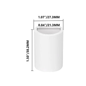 12 Pack 1/2" PVC Pipe Coupling Adapter Pipe Fitting Connector (Socket x Socket), Furniture Build Grade SCH40 1/2 Inch PVC Pipe Slip Socket Connectors for Home or Industrial Use, White