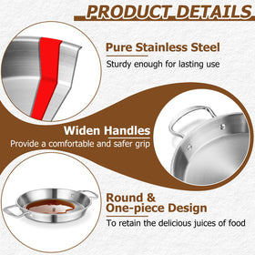 P&P CHEF Shawarma Pan with 3 Spikes — 10\" Vertical Skewer Pan for Grill, Oven & Smoker
