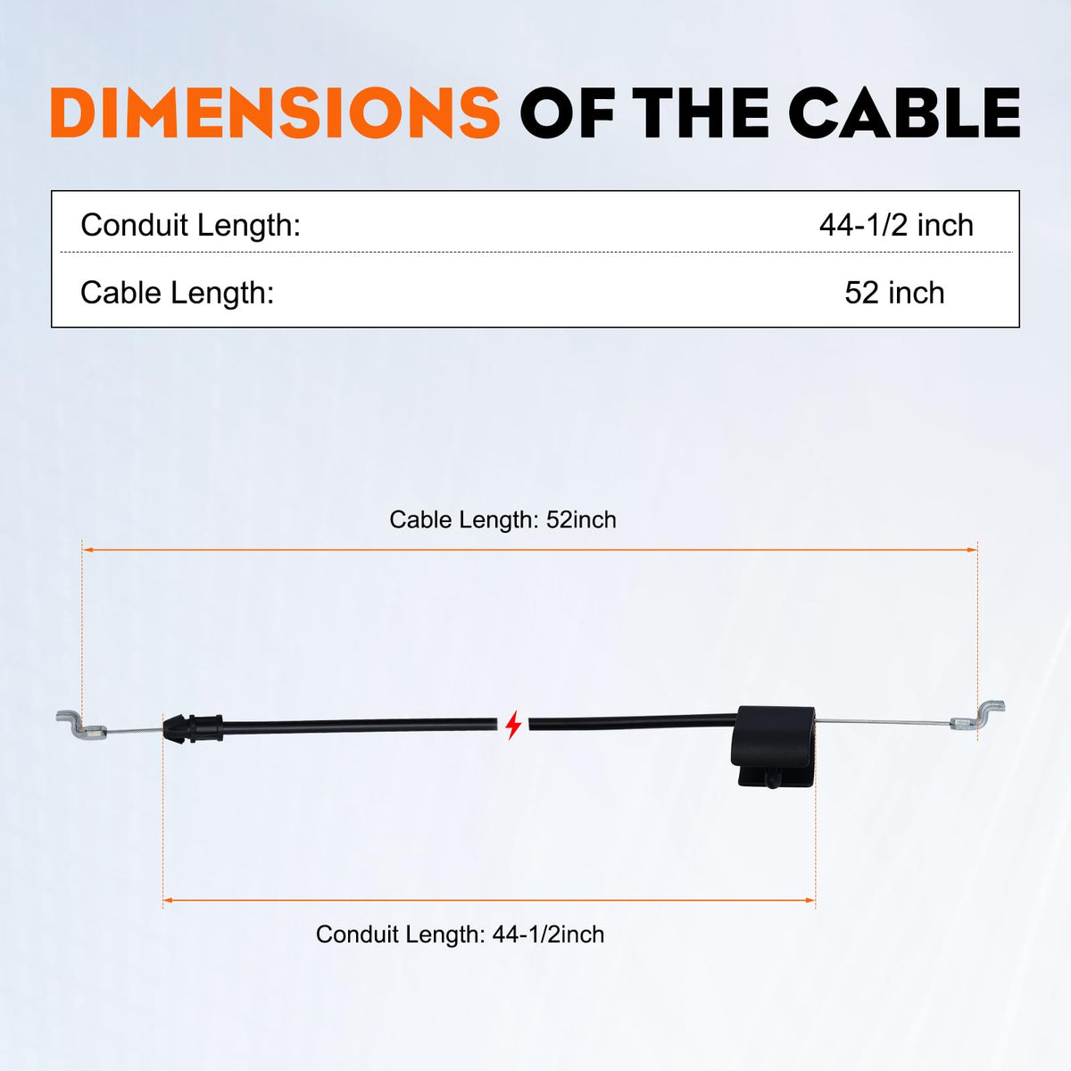 Hipa replacement cable for Jonsered LM2150 series supports easy maintenance.