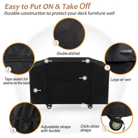 NettyPro Griddle Cover for Blackstone 28-inch Griddle — Waterproof & UV-Resistant, 2-Burner