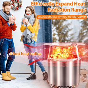 Uniflasy Heat Deflector for Solo Stove Bonfire 19.5-Inch | 304 Stainless Steel, Portable Diffuser with Handle