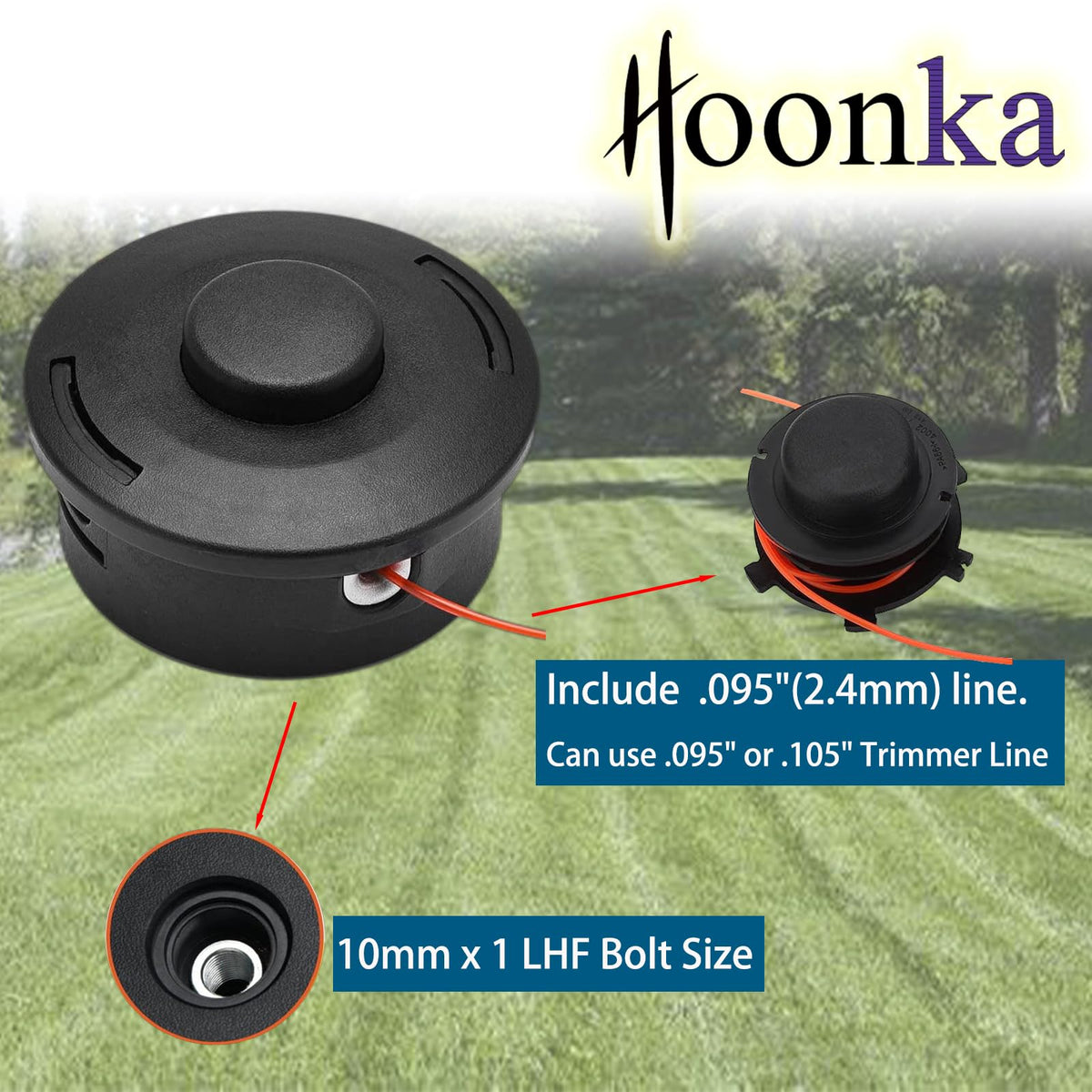 Funhoon 10mm bolt size highlighted for secure mounting.