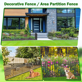 Bilibompa 10-Panel No-Dig Garden Fence | 24 in H x 27 in W, 22.5 ft Long