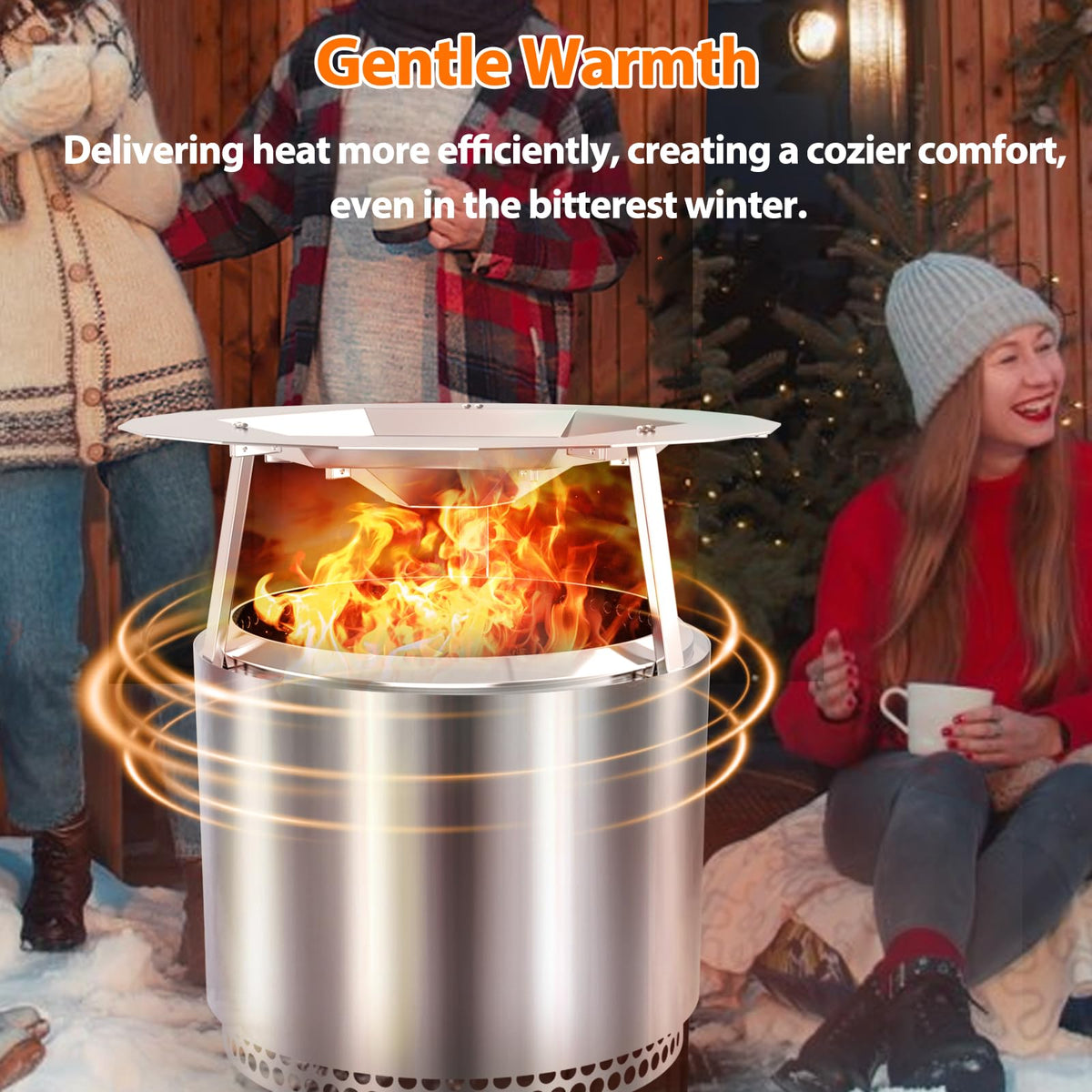 Uniflasy Heat Deflector for Solo Stove Bonfire 19.5-Inch | 304 Stainless Steel, Portable Diffuser with Handle
