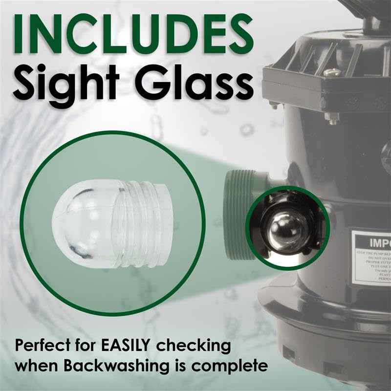 Rx Clear SP0714T VariFlo Top Mount 6-Way Valve – Compatible with Hayward Pro & VL Filters