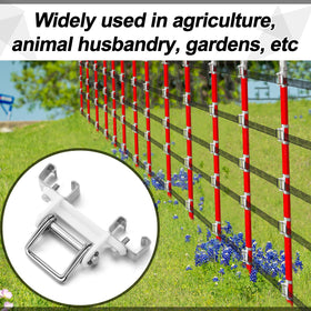 Blulu 10 Pcs T Post Polytape Corner Insulators – Durable T-Post End Insulators for Agricultural Fencing