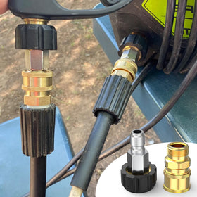Twinkle Star M22 14mm to 3/8 Inch Quick Connect Fittings — 6-Piece Pressure Washer Adapter Kit