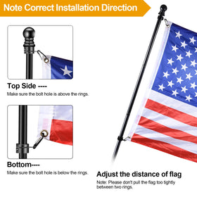 BONWIN Included carabiners connect pole and flag securely