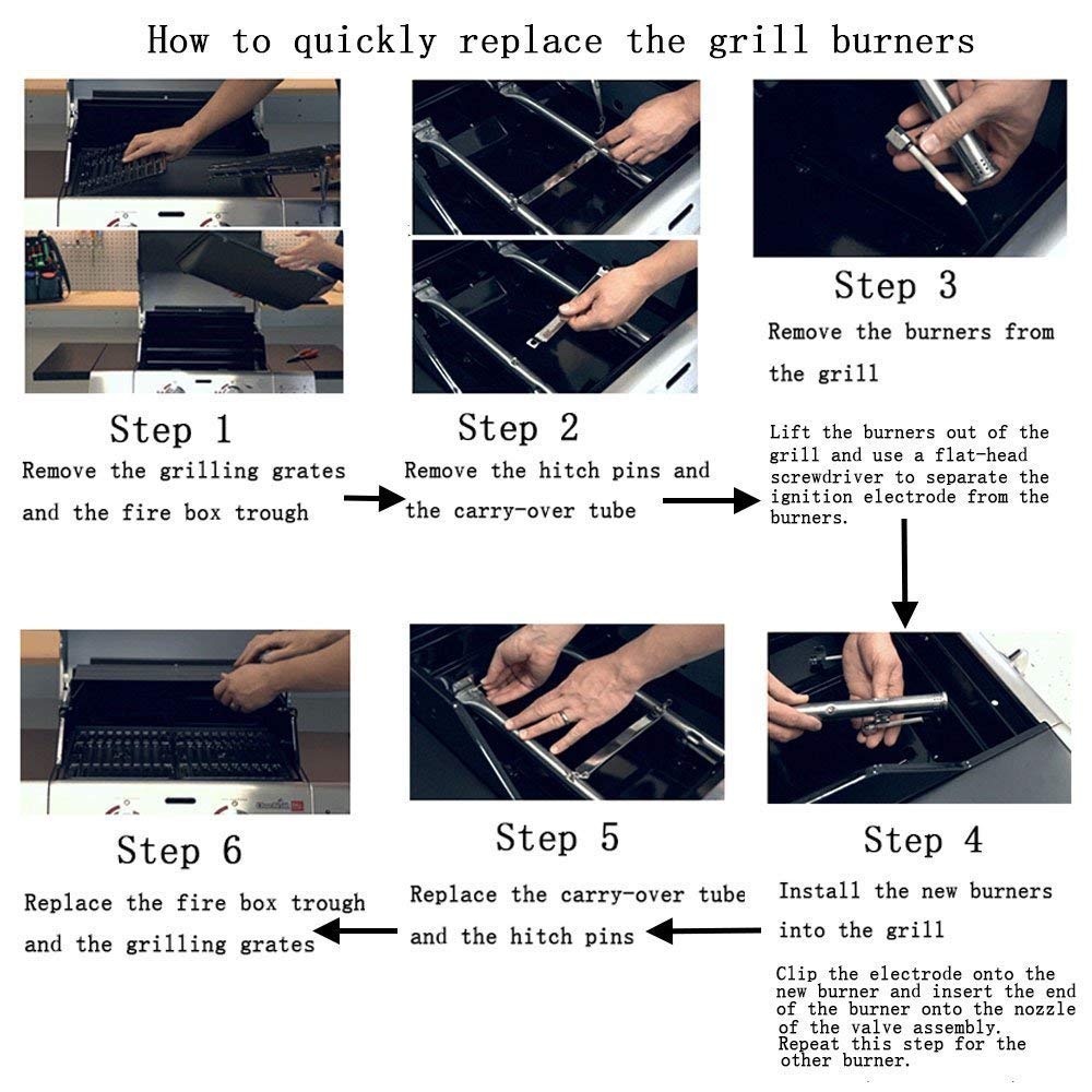 Hisencn Grill Replacement Parts for Char-Broil Commercial 4-Burner Models