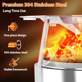 Uniflasy Heat Deflector for Solo Stove Bonfire 19.5-Inch | 304 Stainless Steel, Portable Diffuser with Handle