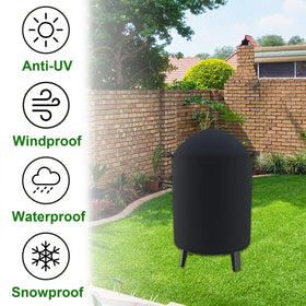 Cover Geny Outdoor Round Vertical Smoker Cover — Fits 19x28, 22x30 and 25x35 Round Smokers (Big Horn Outdoors 16 in, Outvita 17-18.5 in, VIVOHOME, AKORN Jr)