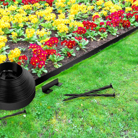 YUYIUS Landscape Edging Border – 1.5”x40’ No-Dig Garden Border with 40 Stakes