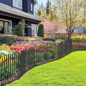 Bilibompa 10-Panel No-Dig Garden Fence | 24 in H x 27 in W, 22.5 ft Long