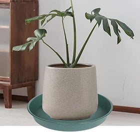 Bleuhome sturdy tray under pots prevents leaks and spills
