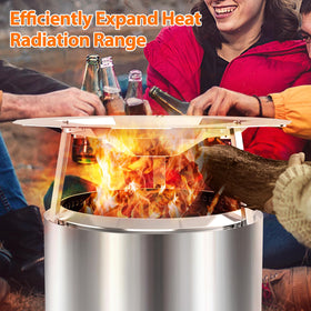 Uniflasy Heat Deflector for Solo Stove Bonfire 19.5-Inch | 304 Stainless Steel, Portable Diffuser with Handle